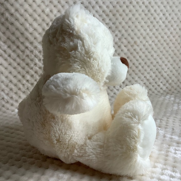 Animal Adventure Plush White Bear Pink Heart Valentines Stuffed Animal Toy - Picture 3 of 10